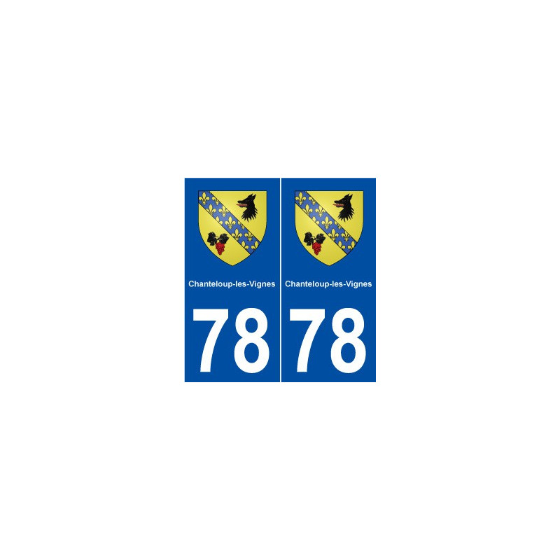78 Chanteloup-les-Vignes blason autocollant plaque stickers ville