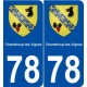 78 Chanteloup-les-Vignes blason autocollant plaque stickers ville