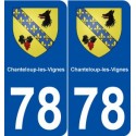 78 Chanteloup-les-Vignes blason autocollant plaque stickers ville