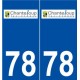 78 Chanteloup-les-Vignes logo autocollant plaque stickers ville