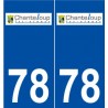 78 Chanteloup-les-Vignes logo autocollant plaque stickers ville