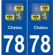78 Chatou blason autocollant plaque stickers ville