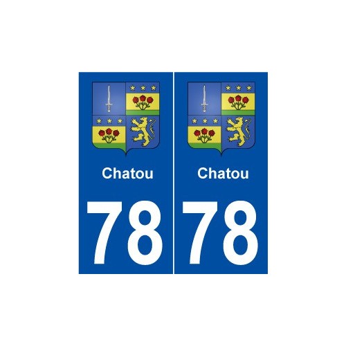 78 Chatou blason autocollant plaque stickers ville