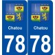 78 Chatou blason autocollant plaque stickers ville