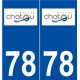 78 Chatou logo autocollant plaque stickers ville
