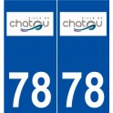 78 Chatou logo autocollant plaque stickers ville