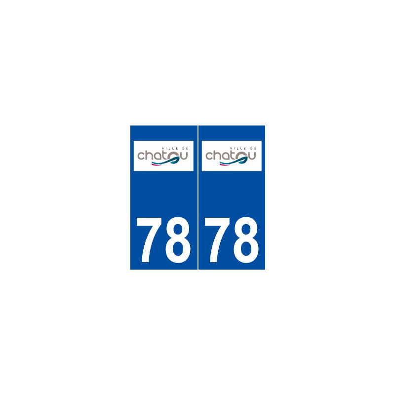 78 Chatou logo autocollant plaque stickers ville