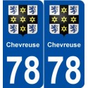 78 Chevreuse blason autocollant plaque stickers ville