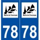 78 Chevreuse logo autocollant plaque stickers ville