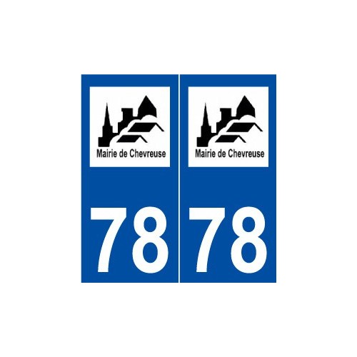 78 Chevreuse logo autocollant plaque stickers ville