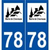 78 Chevreuse logo autocollant plaque stickers ville