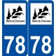 78 Chevreuse logo autocollant plaque stickers ville