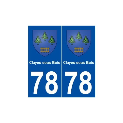 78 Clayes-sous-Bois blason autocollant plaque stickers ville