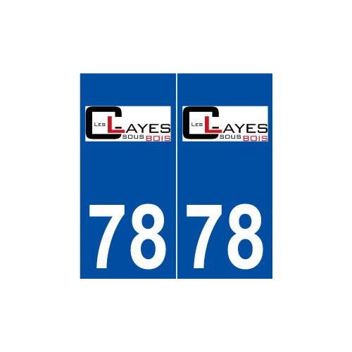 78 Clayes-sous-Bois logo autocollant plaque stickers ville