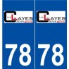 78 Clayes-sous-Bois logo autocollant plaque stickers ville