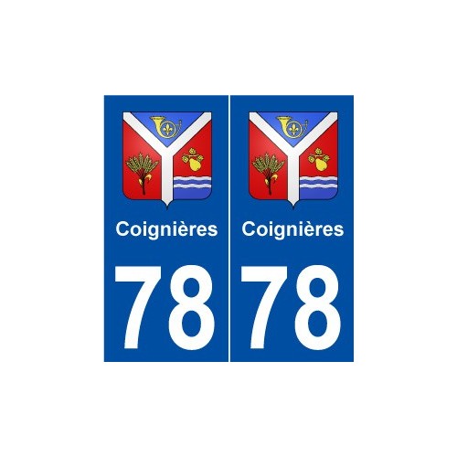 78 Coignières blason autocollant plaque stickers ville
