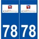 78 Coignières logo autocollant plaque stickers ville