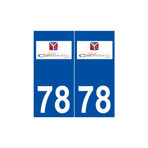 78 Coignières logo autocollant plaque stickers ville