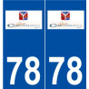 78 Coignières logo autocollant plaque stickers ville