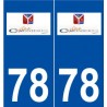 78 Coignières logo autocollant plaque stickers ville