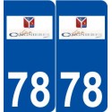 78 Coignières logo autocollant plaque stickers ville