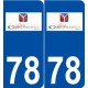 78 Coignières logo autocollant plaque stickers ville