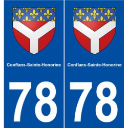 78 Conflans-Sainte-Honorine blason autocollant plaque stickers ville