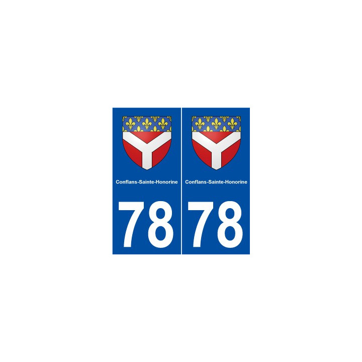 78 Conflans-Sainte-Honorine blason autocollant plaque stickers ville