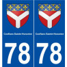 78 Conflans-Sainte-Honorine blason autocollant plaque stickers ville