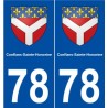 78 Conflans-Sainte-Honorine blason autocollant plaque stickers ville
