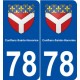 78 Conflans-Sainte-Honorine blason autocollant plaque stickers ville