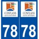 78 Conflans-Sainte-Honorine logo autocollant plaque stickers ville