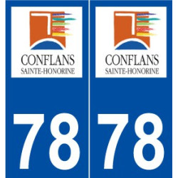 78 Conflans-Sainte-Honorine logo autocollant plaque stickers ville