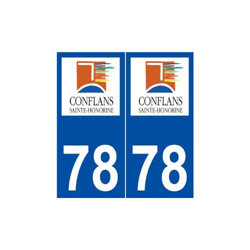 78 Conflans-Sainte-Honorine logo autocollant plaque stickers ville