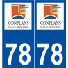 78 Conflans-Sainte-Honorine logo autocollant plaque stickers ville