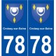 78 Croissy-sur-Seine blason autocollant plaque stickers ville