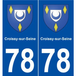 78 Croissy-sur-Seine blason autocollant plaque stickers ville