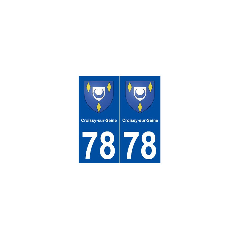 78 Croissy-sur-Seine blason autocollant plaque stickers ville