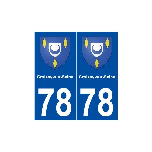 78 Croissy-sur-Seine blason autocollant plaque stickers ville