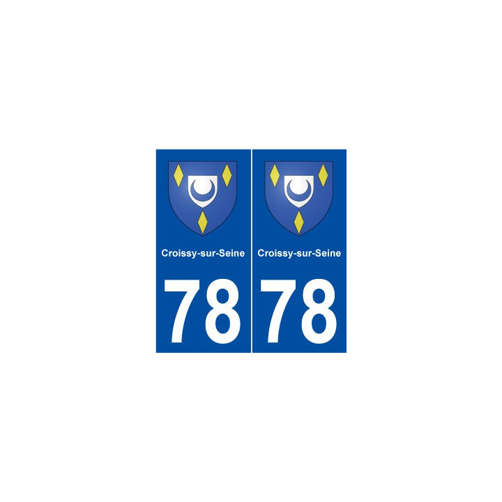 78 Croissy-sur-Seine blason autocollant plaque stickers ville
