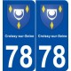 78 Croissy-sur-Seine blason autocollant plaque stickers ville