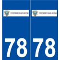78 Croissy-sur-Seine logo autocollant plaque stickers ville