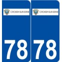 78 Croissy-sur-Seine logo autocollant plaque stickers ville