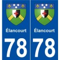 78 Élancourt blason autocollant plaque stickers ville