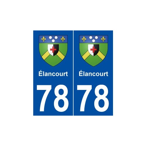 78 Élancourt blason autocollant plaque stickers ville