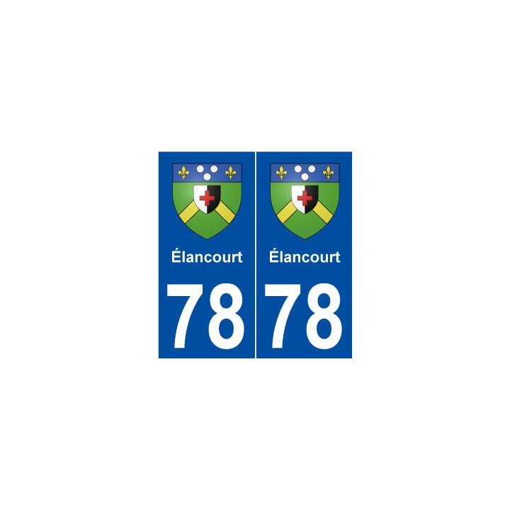 78 Élancourt blason autocollant plaque stickers ville