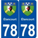78 Élancourt blason autocollant plaque stickers ville