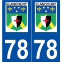 78 Élancourt logo autocollant plaque stickers ville