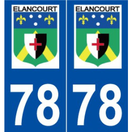 78 Élancourt logo autocollant plaque stickers ville