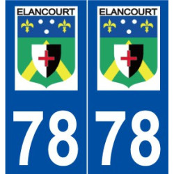 78 Élancourt logo autocollant plaque stickers ville
